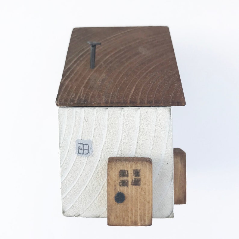 Rustic Wood Cottage Ornament Wood Decor Ornaments for Shelf Etsy UK