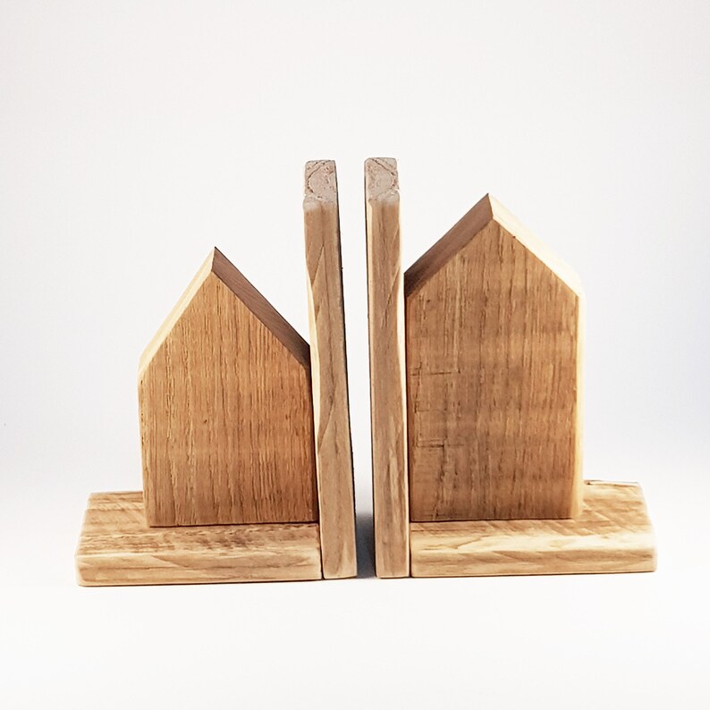 Rustic Wood Bookends Handcrafted Wood Book Ends Book Storage Etsy UK