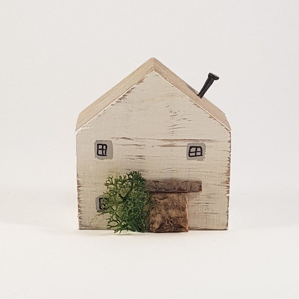 Rustic Reclaimed House Mini Wood Art Wooden Decor