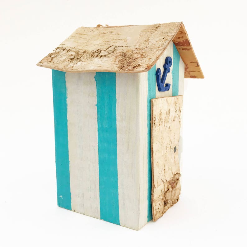 Beach Hut Ornament Bathroom Accessories Nautical Coastal Etsy