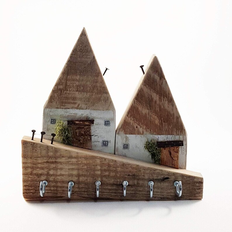 Rustic Wood Key Holder Wall Mountable Decorative Wooden Key Etsy UK