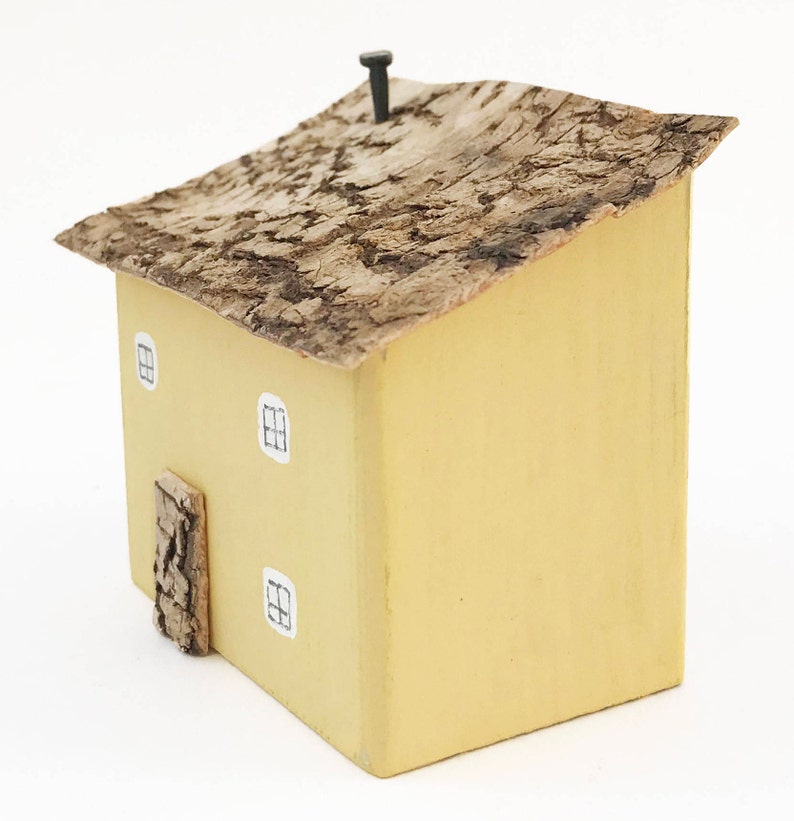 House Ornament Yellow House Wooden Ornaments Yellow Ornament Etsy UK