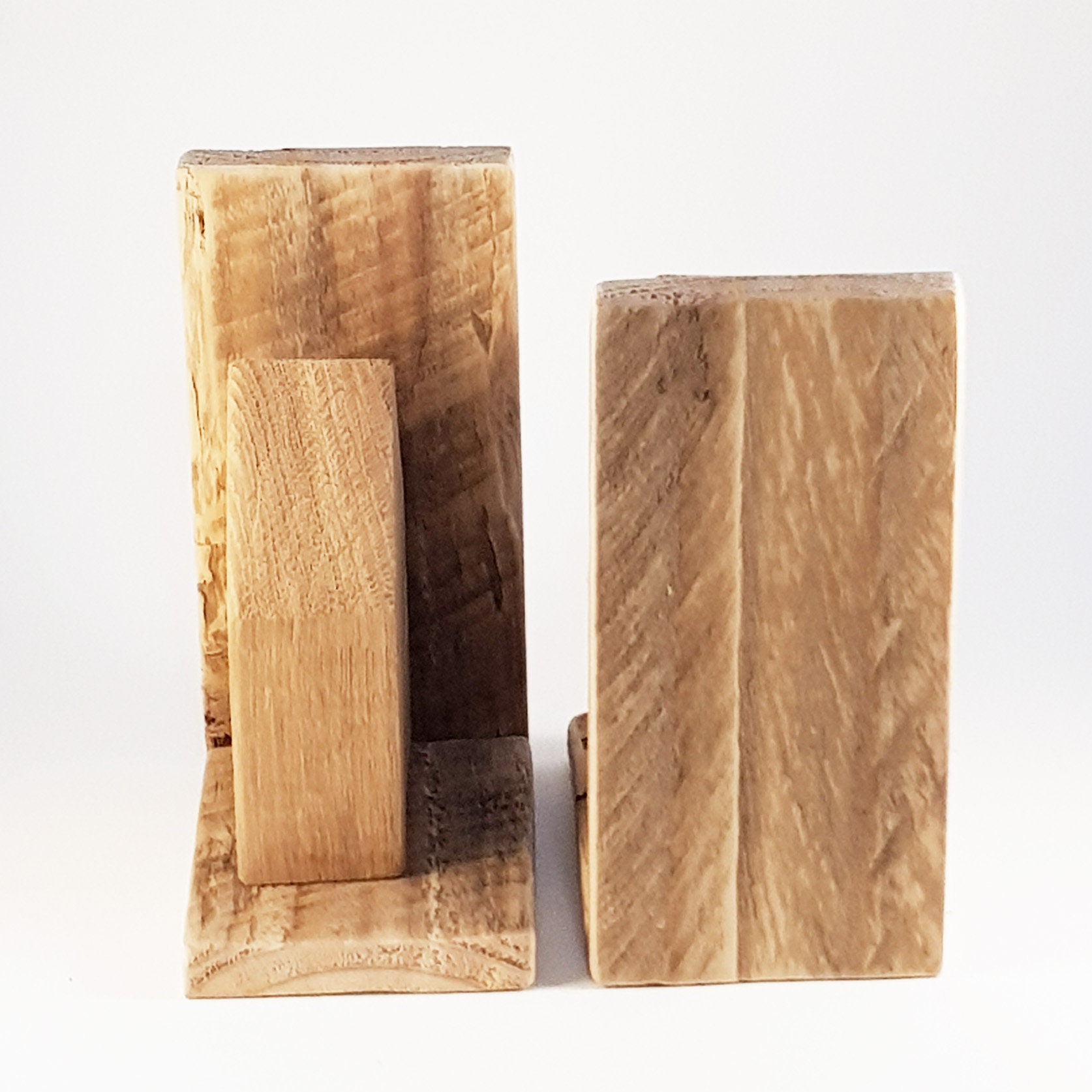 Rustic Wood Bookends Handcrafted Wood Book Ends Book Storage Etsy UK