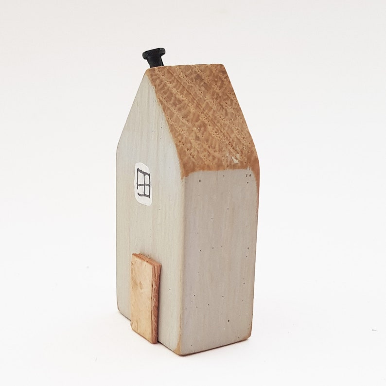 Grey Tiny Wood House Miniature Wooden Houses Tiny Houses Knick Etsy