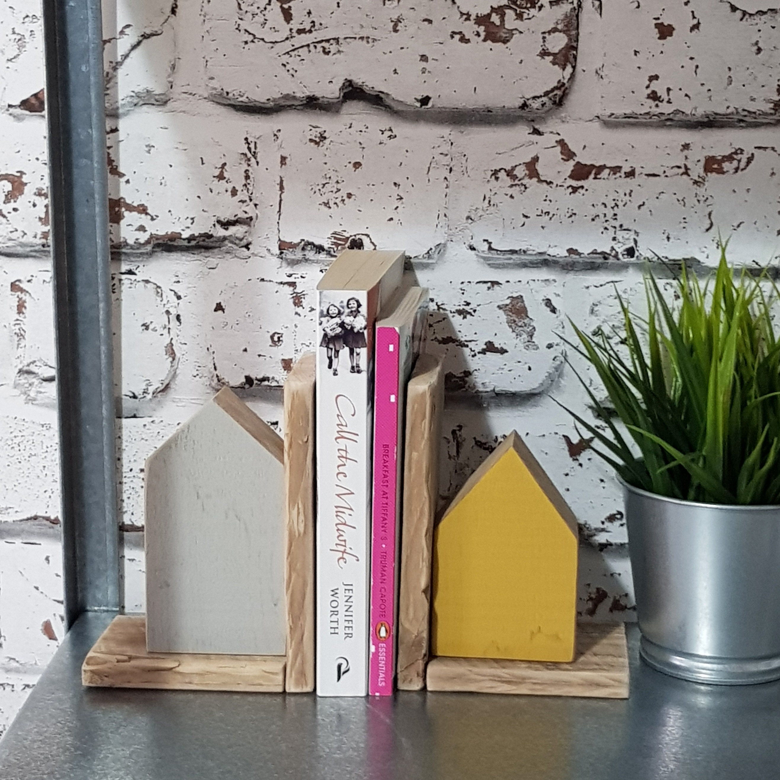Rustic Wood Bookends Handcrafted Wood Book Ends Book Storage Etsy UK