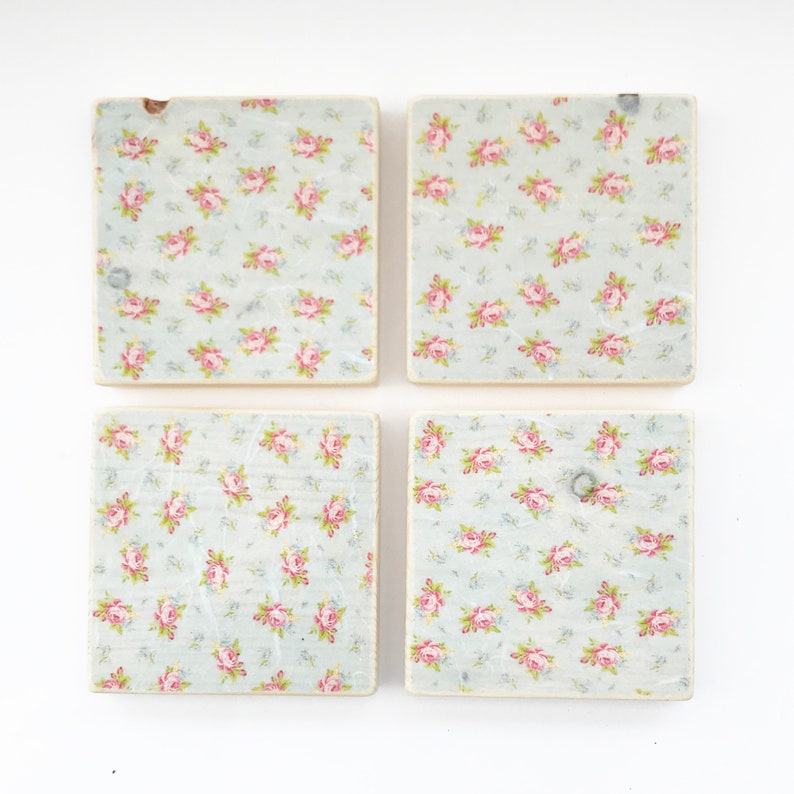 Decoupage Coasters Coaster Set Wood Home Gifts Etsy