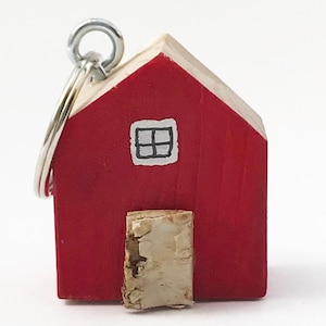 Wooden House Keyring Wooden Gifts