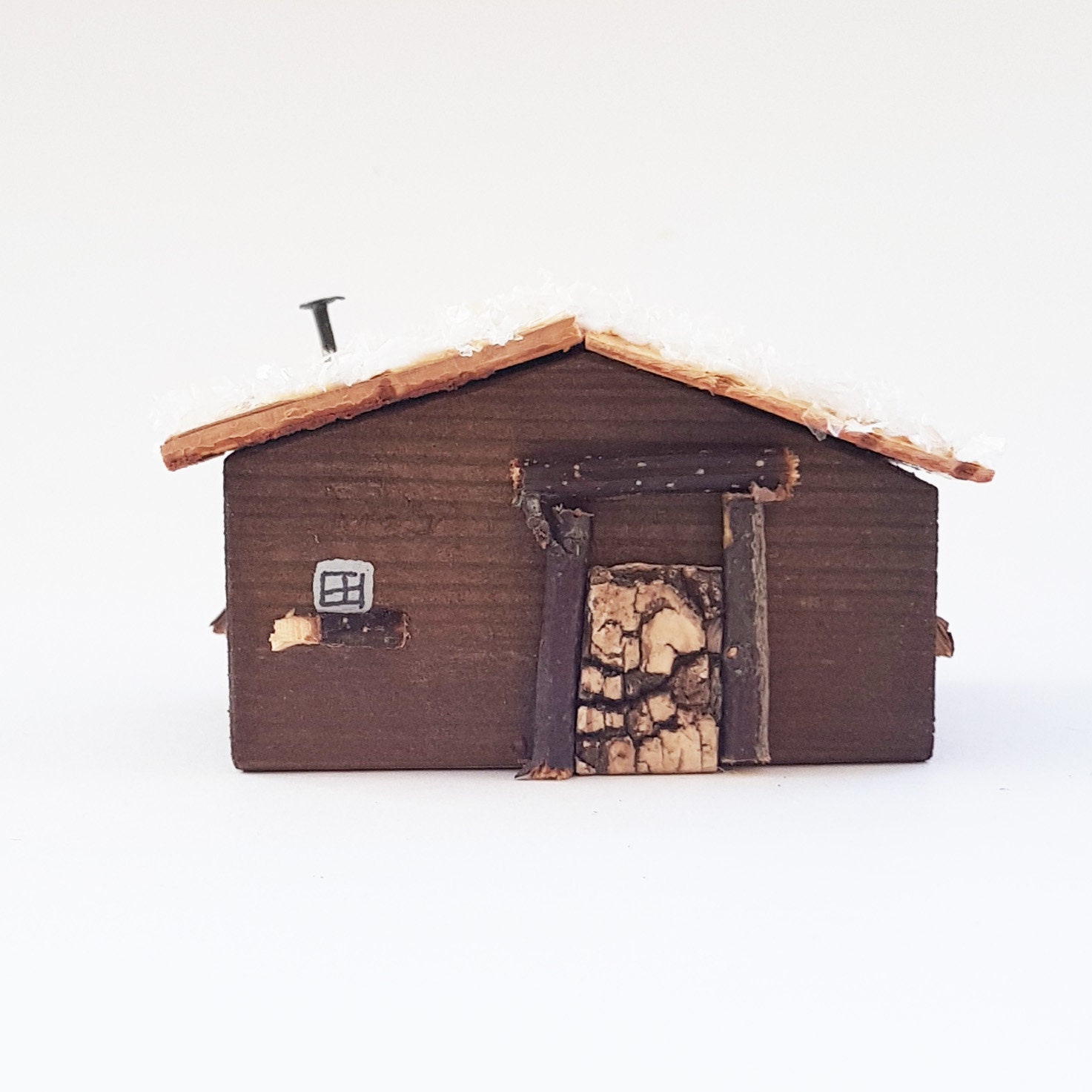 Miniature Log Cabin Little Wooden Log Cabin Christmas Etsy