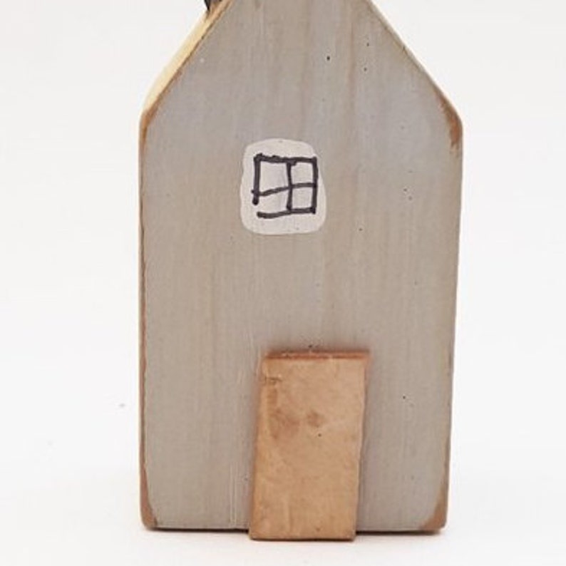 Grey Tiny Wood House Miniature Wooden Houses Tiny Houses Knick Etsy