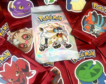 READY TO SHIP 10 Pack Pokemon Cards Booster Packs. 50 Cards. Pokemon Gifts/Party Favors. Birthday Party Goodie Presents. Party Supplies.