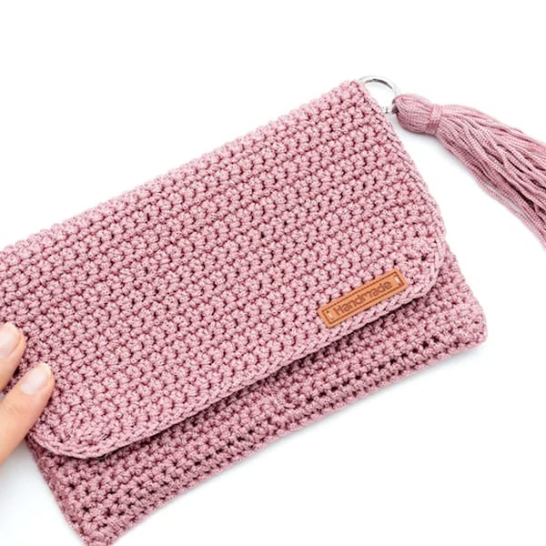 Crochet Wallet, Crochet Bag, Crochet Clutch Bag, Crochet Wrist Bag, Crochet Boho Bag