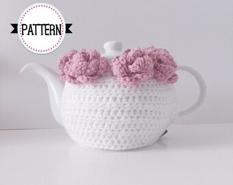 Floral Tea Cozy Pattern, Crochet Tea Cosy Pattern