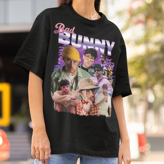 BAD BUNNY Shirt, Bad Bunny Printed Graphic Tee