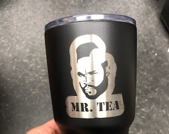 Mr. Tea 32 ounce Custom Engraved Insulated Cup - Mr. T. - Keep your large cup of tea super hot for hours and hours