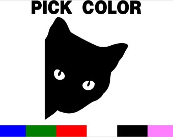 Sneeking Cat Vinyl Car Decal Sticker