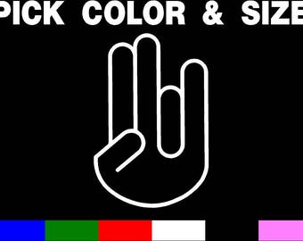 The Shocker Car Vinyl Window Decal Sticker Import JDM Hand Logo Symbol Vinyl Decals SIZE & COLOR