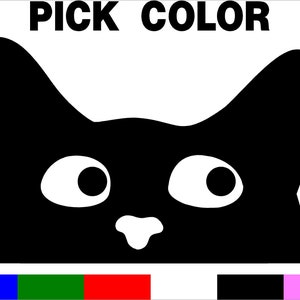 Peeking Cat Vinyl Car Decal Sticker
