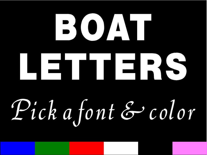 BOAT NAME LETTERS Vinyl Sticker Decal Boat Name Lettering Etsy