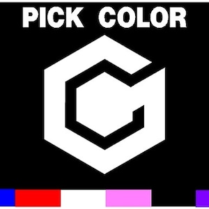 Nintendo Gamecube Logo vinyl decal pick size & color wall car or truck