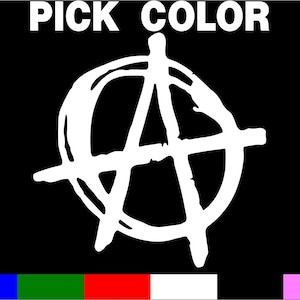 Anarchy Punk Car Vinyl Window Decal Sticker Symbol Vinyl Decals SIZE & COLOR