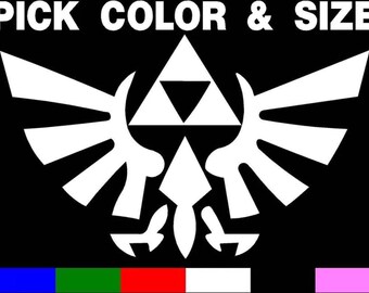 The Legend of Zelda Triforce Logo Car Truck Wall vinyl decal PICK a SIZE & COLOR for car truck computer ipad or whatever