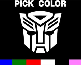 Transformers Autobots Vinyl Decal - Car Sticker -  PICK SIZE & COLOR