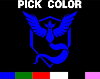 Team Mystic - Blanche - Articuno - Blue - Ice - sticker vinyl decal - car truck motorcycle or wall