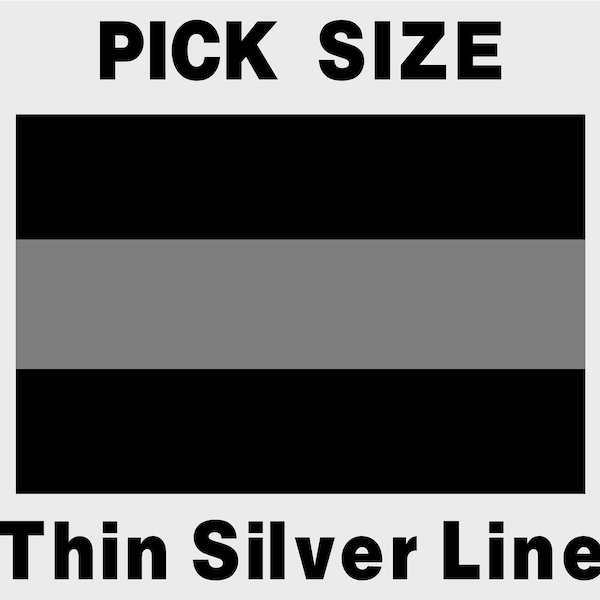 Thin Silver Line Decal Sticker US Corrections Officer Guard EMV - car truck or motorcycle