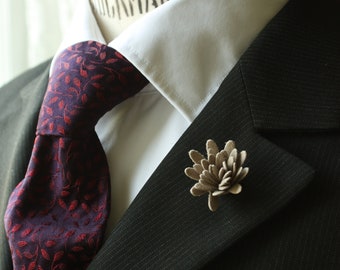 Spilla da bavero per abito da uomo placcata in oro a forma di ventaglio / Boutonniere / Spilla da abito / Spilla da uomo / Spilla da bavero / Accessori per abito