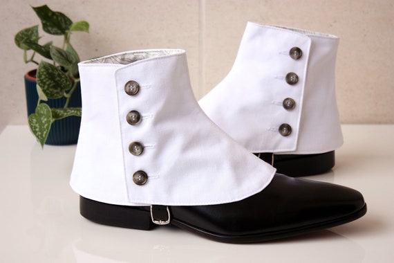 Ghette Bianche Uomo Taglia Unica - Accessorio Per Costume Anni '40, Tip Tap O Feste In Maschera - Foto 9