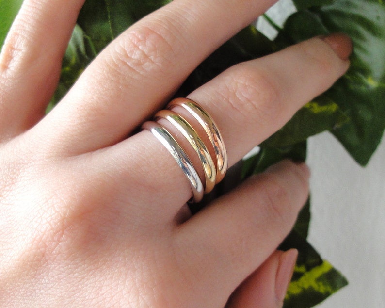 simple wedding band plain gold ring for women Simple 14k gold ring plain wedding ring everyday wedding band gift for her