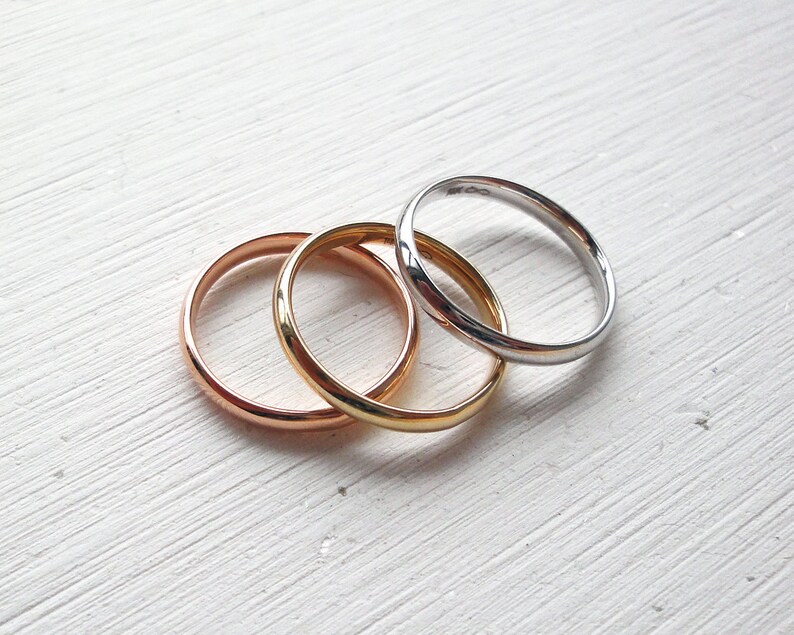 simple wedding band plain gold ring for women Simple 14k gold ring plain wedding ring everyday wedding band gift for her