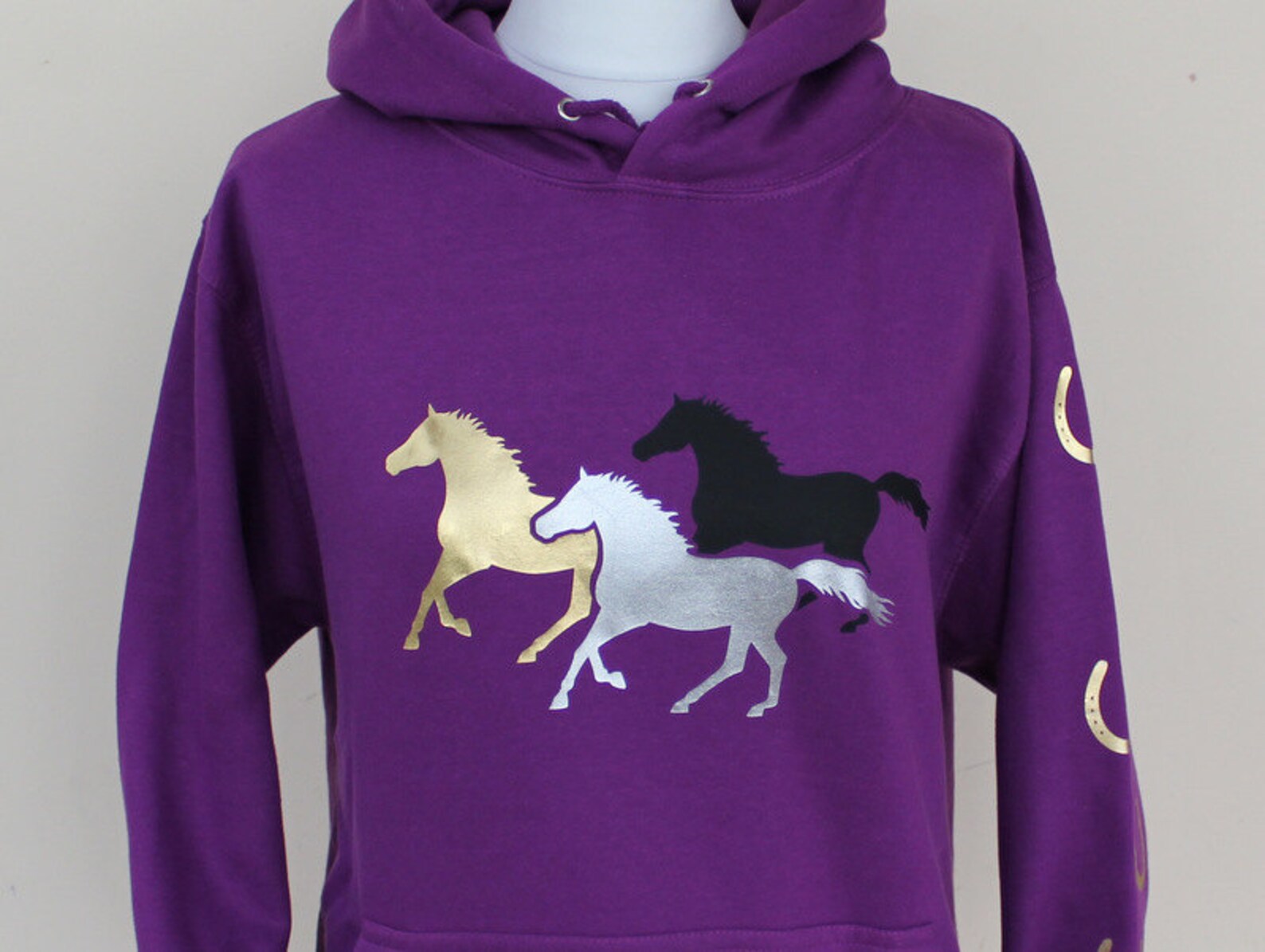 Horse Hoodie Galloping Horses Sweatshirt Etsy UK