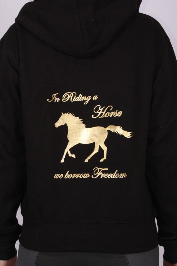 We Sweatshirt Kapuzenjacke A Horse Pferde In Riding Freedom Borrow EDH29YWI