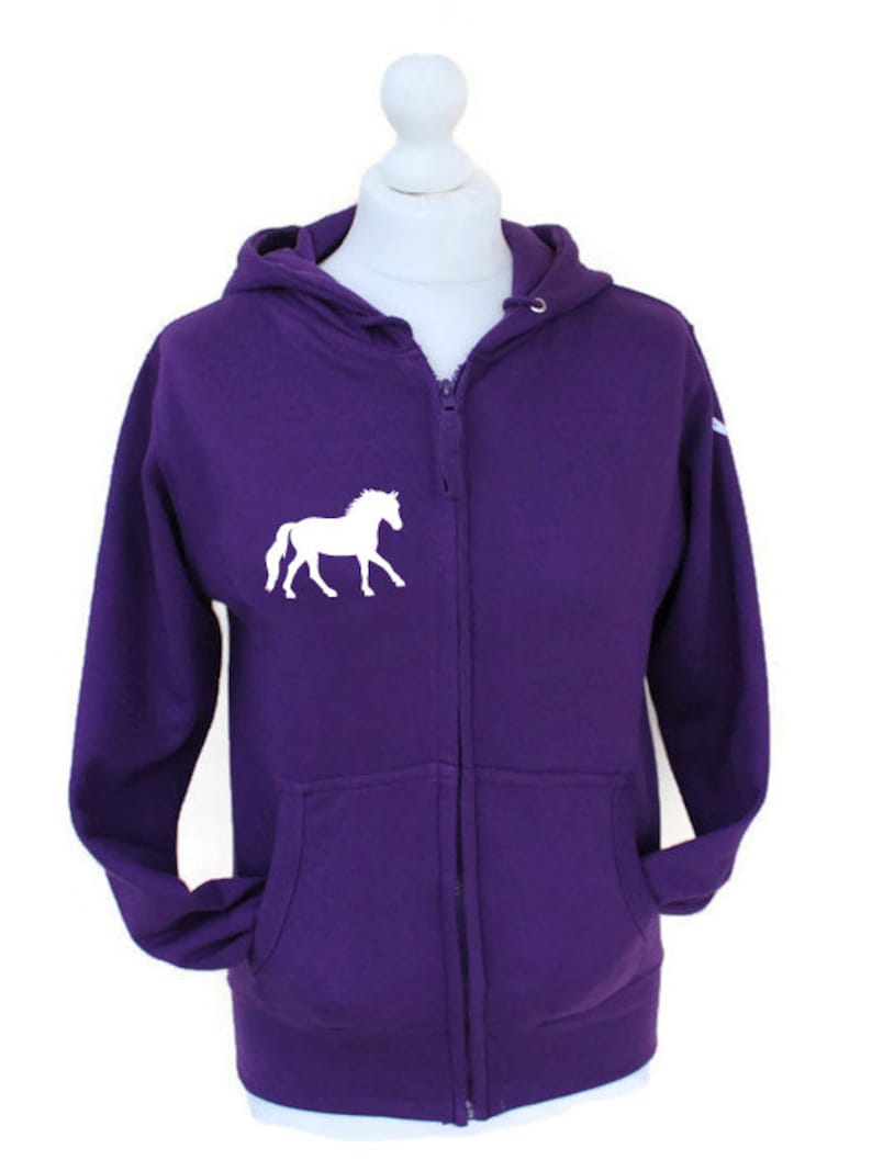 Horse Zip Hoodie/sweatshirt With Hoofprint Sleeve Design® Etsy