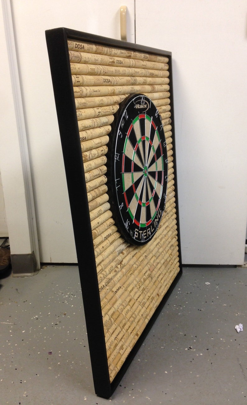 Handmade Wine Cork Dart Board. Etsy