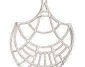 Geometrische Silber Ohrringe - große geometrische Ohrringe - Silber baumeln Ohrringe - Geschenk für sie - Handgemachter Schmuck