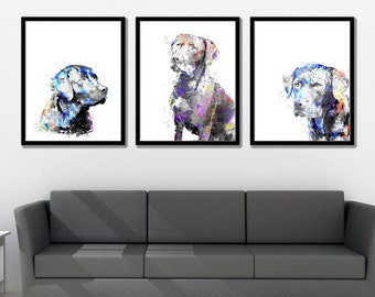 Labrador Retriever Print Colorful Watercolor Dog Art
