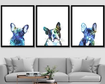 French Bulldog Watercolor Art Print Dog Lover Home Decor