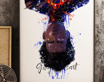 Miles Morales Watercolor Print Spider-Verse Superhero Wall Art 1198