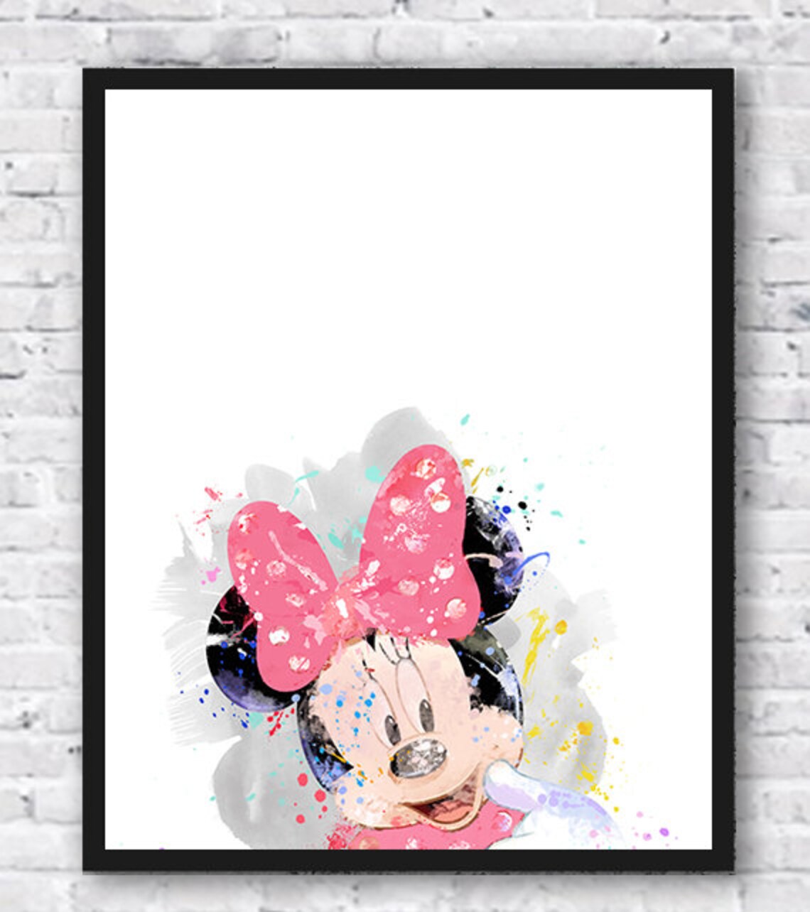 Minnie Mouse Watercolor Art Print Mickey Mouse Baby - Etsy