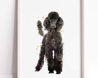 Watercolor Poodle Art Print: Whimsical Animal Poster, Kids Room Decor