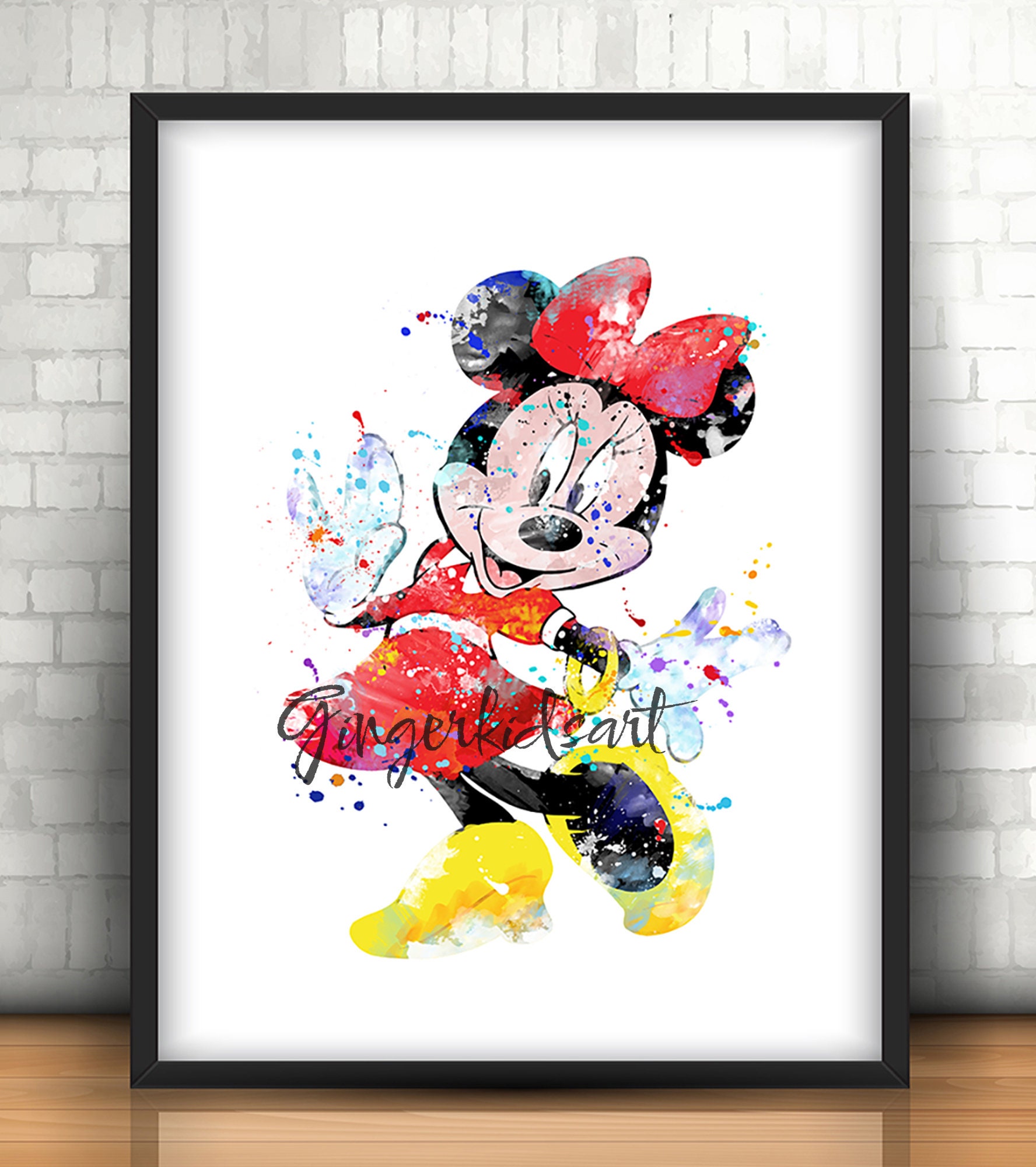 ディズニー ミニーマウスのアートプリント 絵画 オランダ製