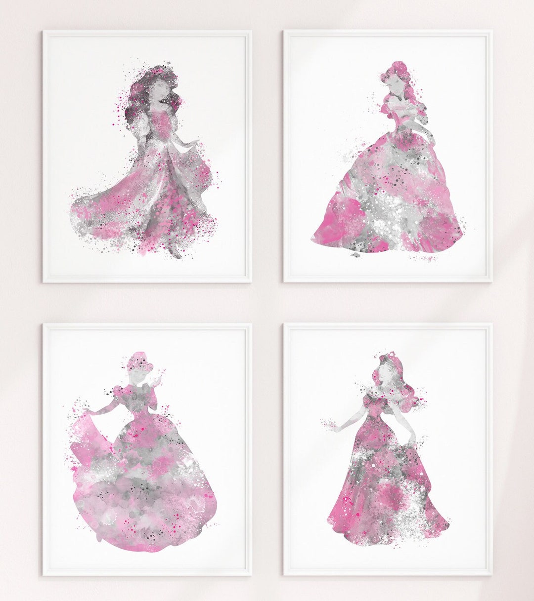 Watercolor Princess Art Print Kids Room Decor - Etsy