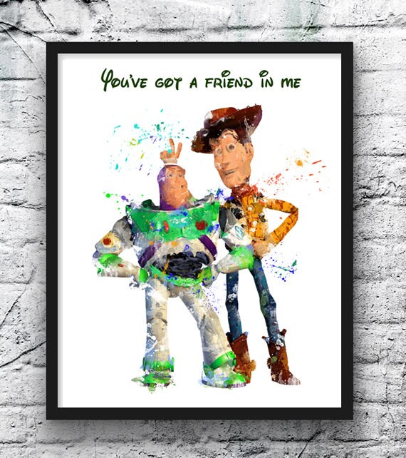 Disney Toy Story Buzz Lightyear Woody Rex Movie Picture Poster 24X36 NEW