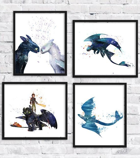 How To Train Your Dragon Toothless Light Fury Dragon Etsy
