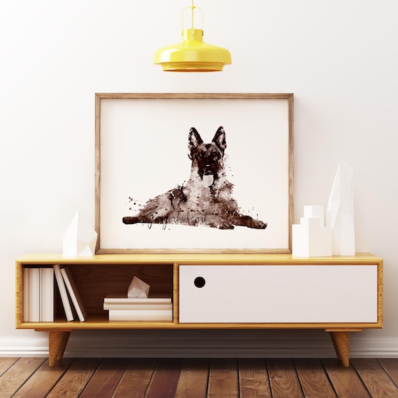 ジャーマン　シェパード　油絵　手描き　原画　油彩画 油絵】リアルな犬（ジャーマン・シェパード）を描く Draw a