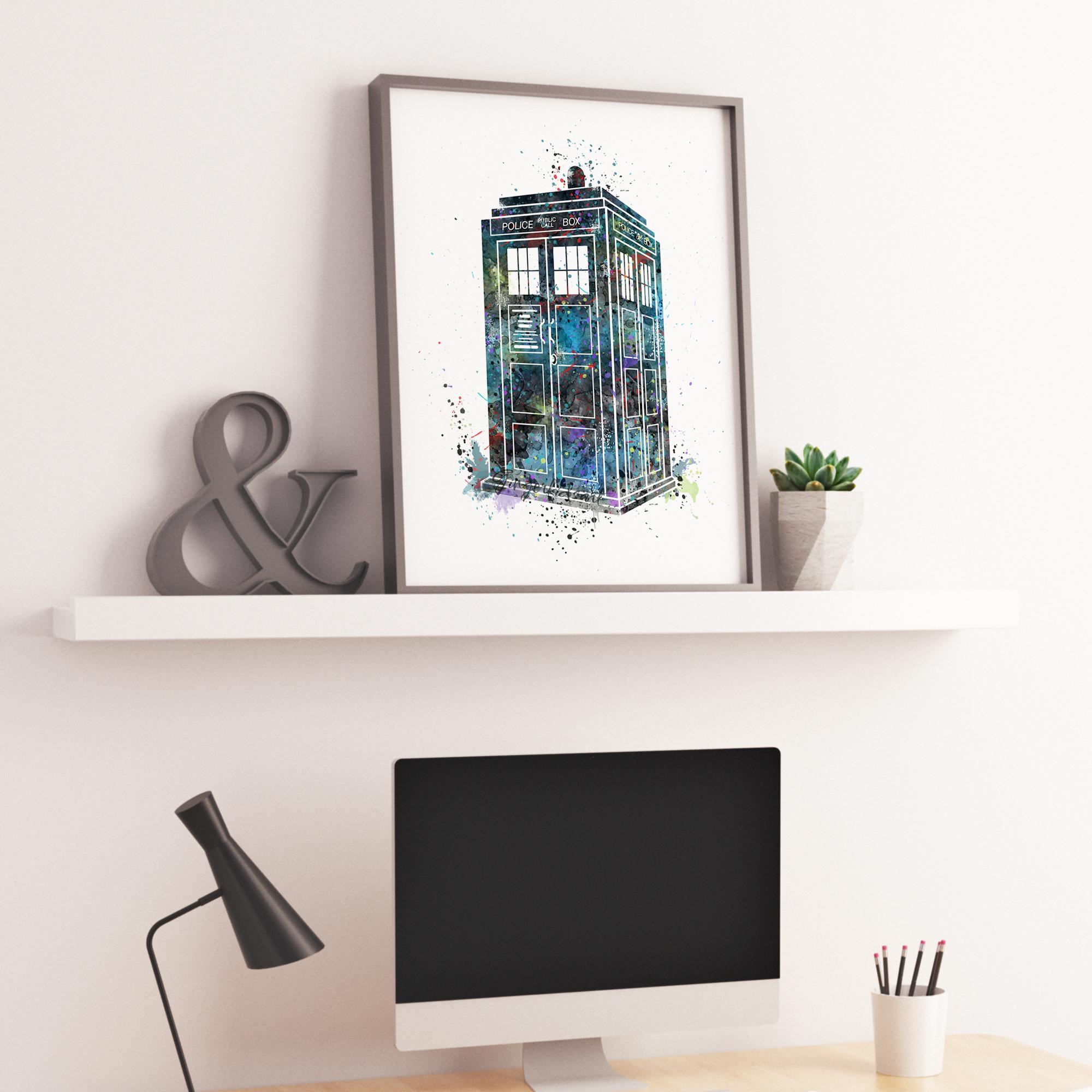 TARDIS Watercolor Art Print: Doctor Who Movie Poster 327 - Etsy