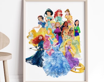 プリンセスセット 8枚セット アートプリント プリンセス