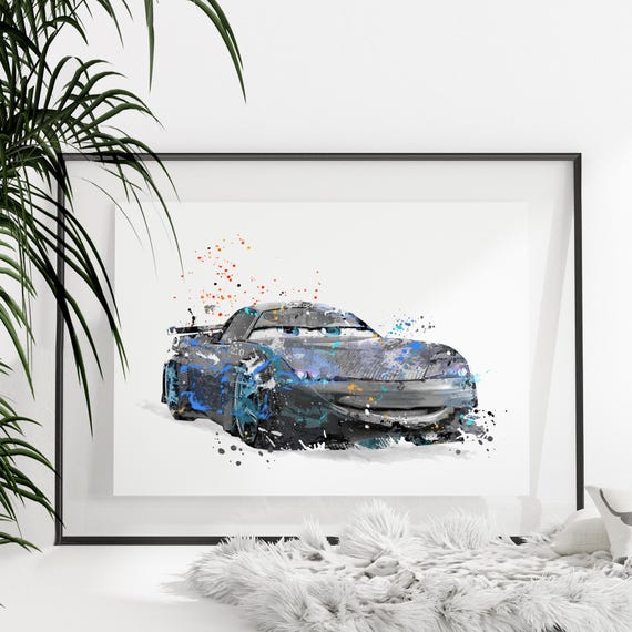 Jackson Storm Watercolor Art Print: Cars 3 Movie Poster 763 - Etsy